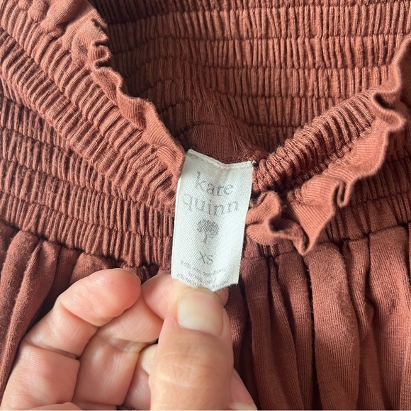 Kate Quinn Rust Bamboo skirt size XS - Picture 2 of 3